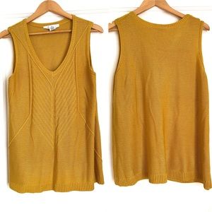 Workshop Knit Sleeveless Mustard Top Size XL